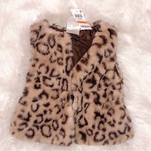 Faux fur cheetah vest